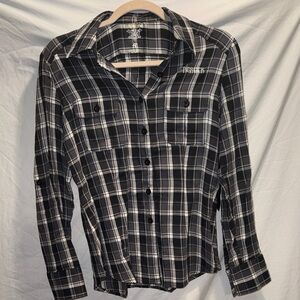 Revolt Black Plaid Long Sleeve Shirt